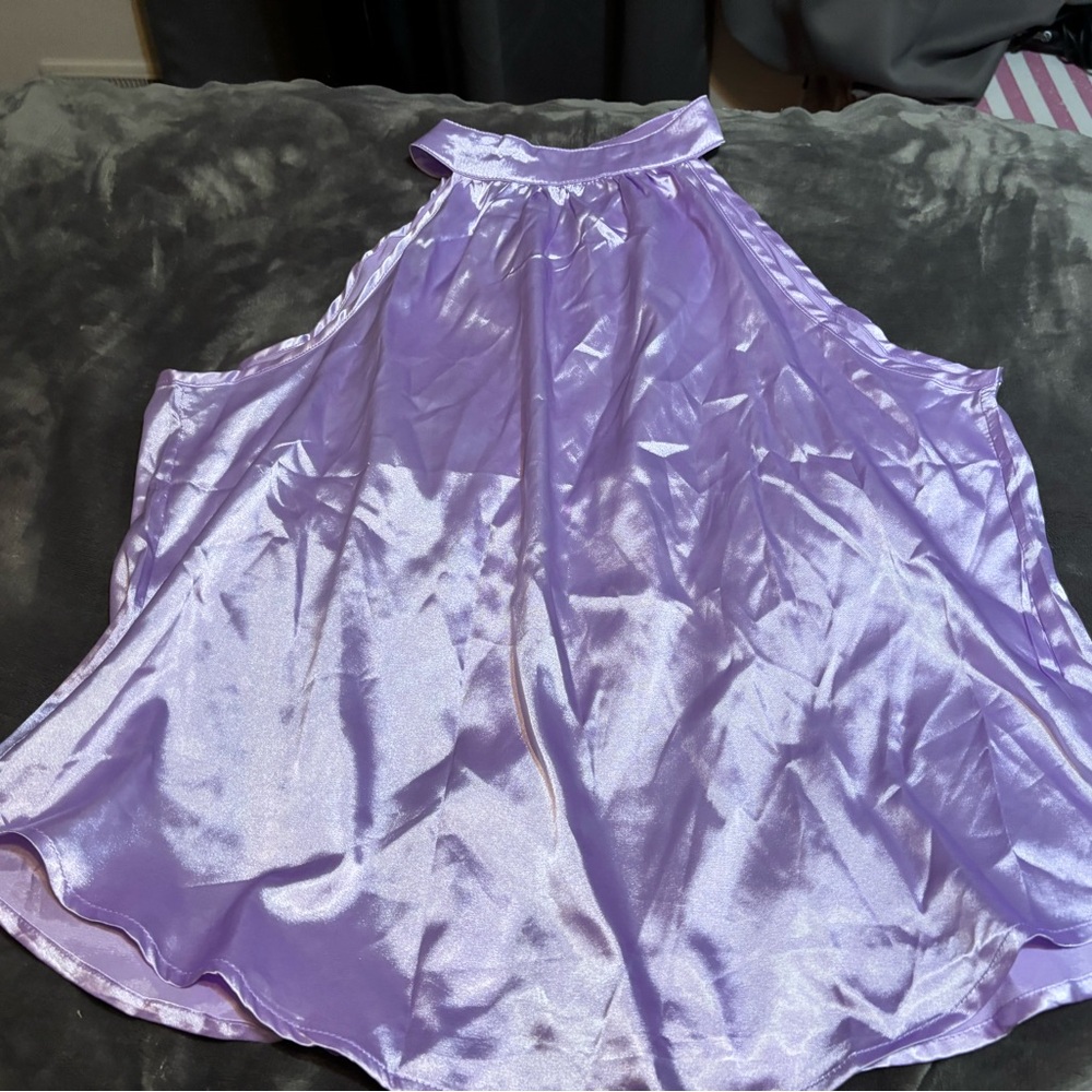 SHEIN Purple Asymmetrical A-Line Blouse